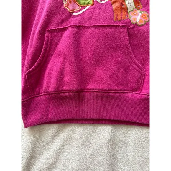 Place 89 Girl's Hot Pink Hooded Sweatshirt Butterfly Graphic Princess Cool Sz M - Picture 4 of 9